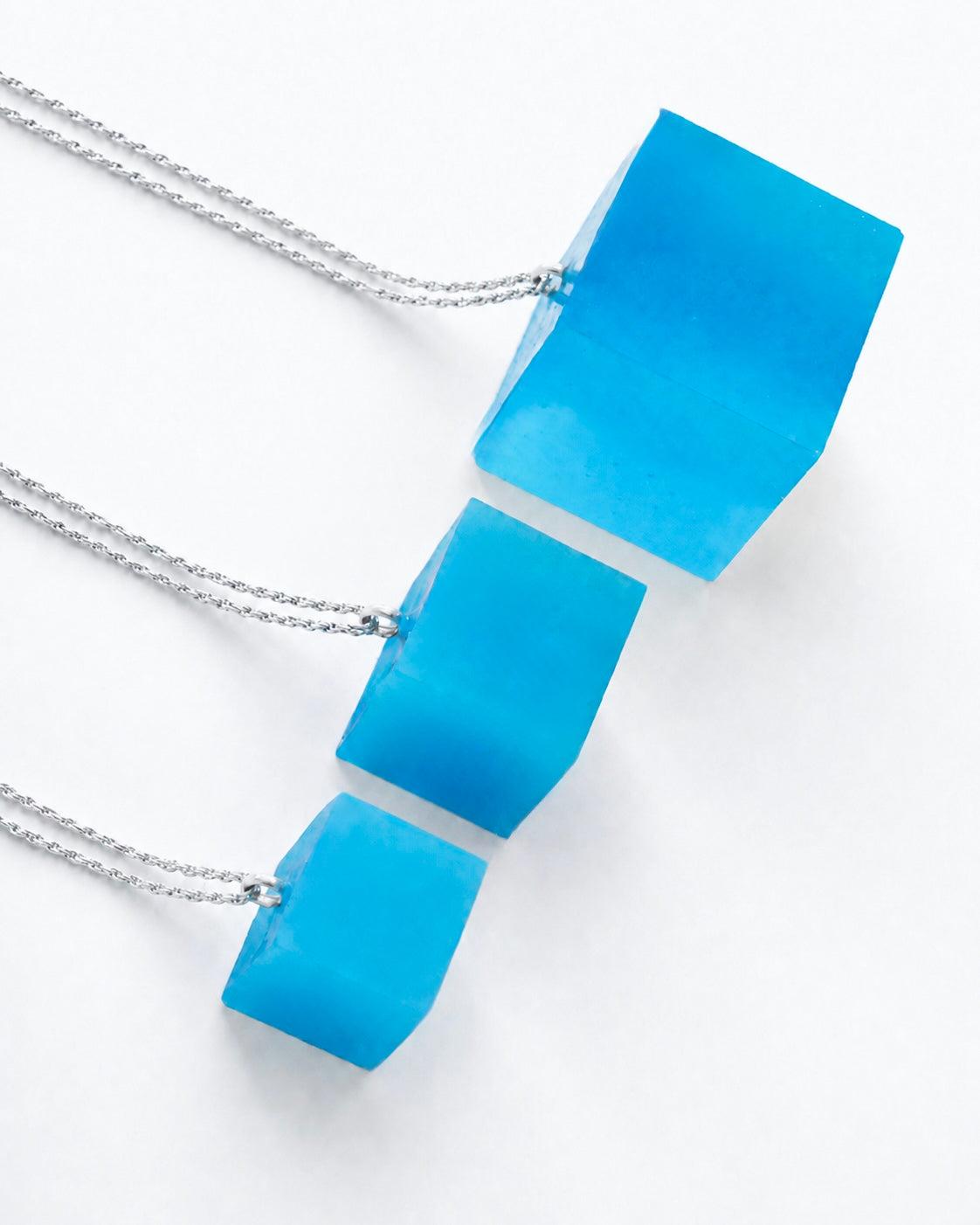 Cube Necklace - Blue