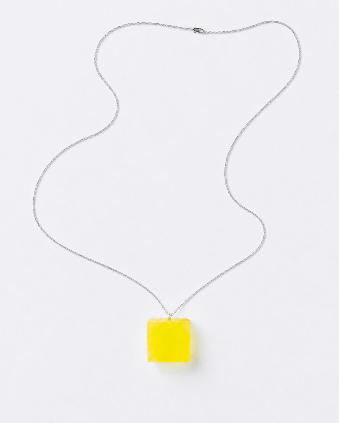 Cube Necklace - Lemon Yellow