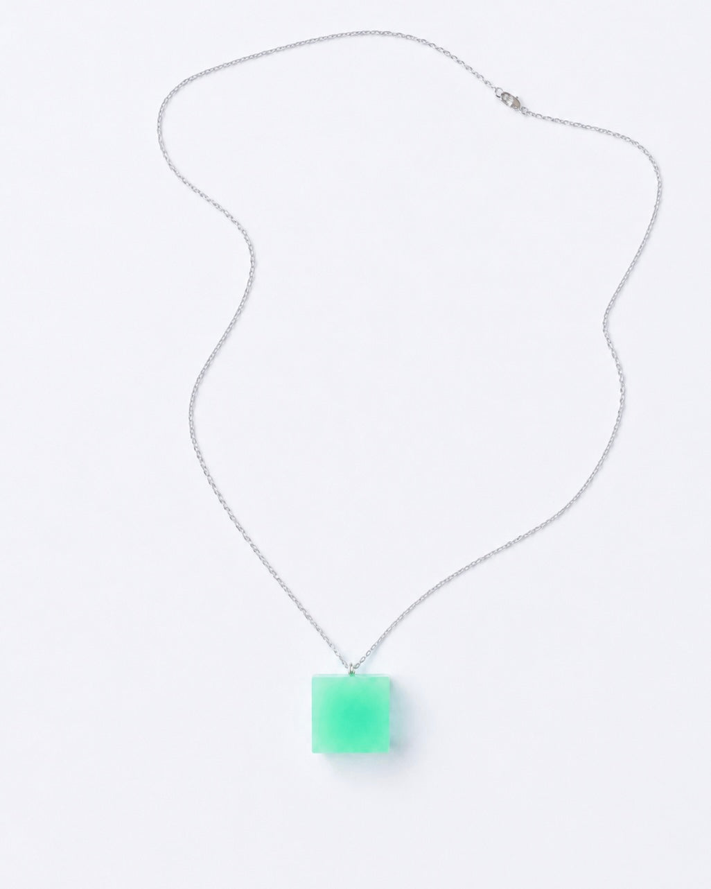 Cube Necklace - Lime Green