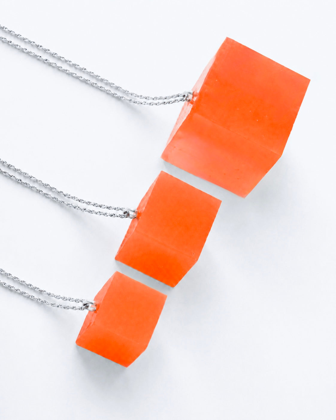 Cube Necklace - Orange