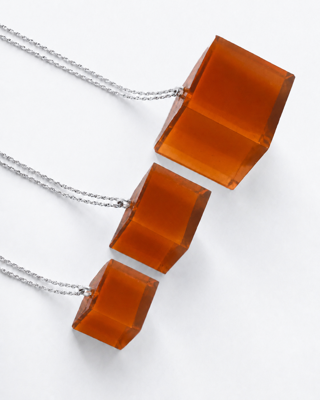 Cube Necklace - Brown