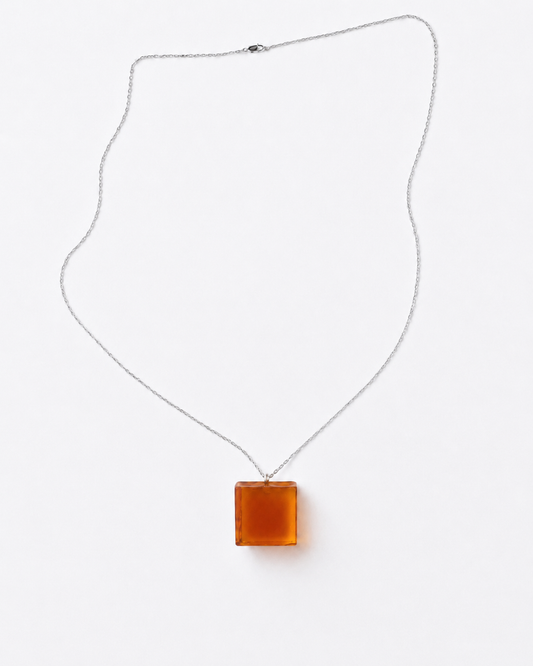 Cube Necklace - Brown