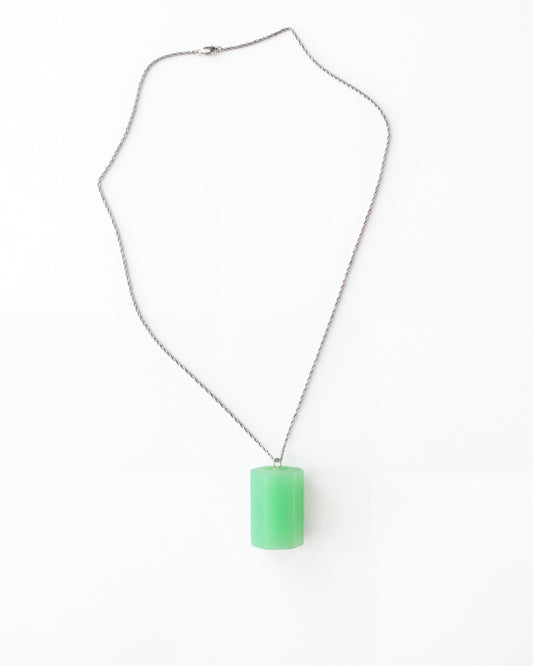 Polygon Necklace – Lime Green
