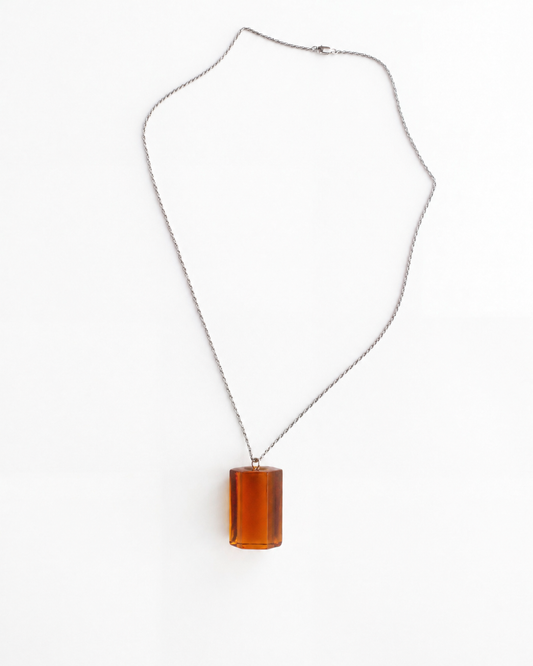 Polygon Necklace - Brown