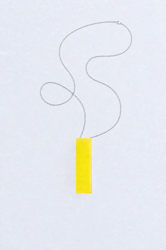 Rectangle Necklace – Lemon Yellow