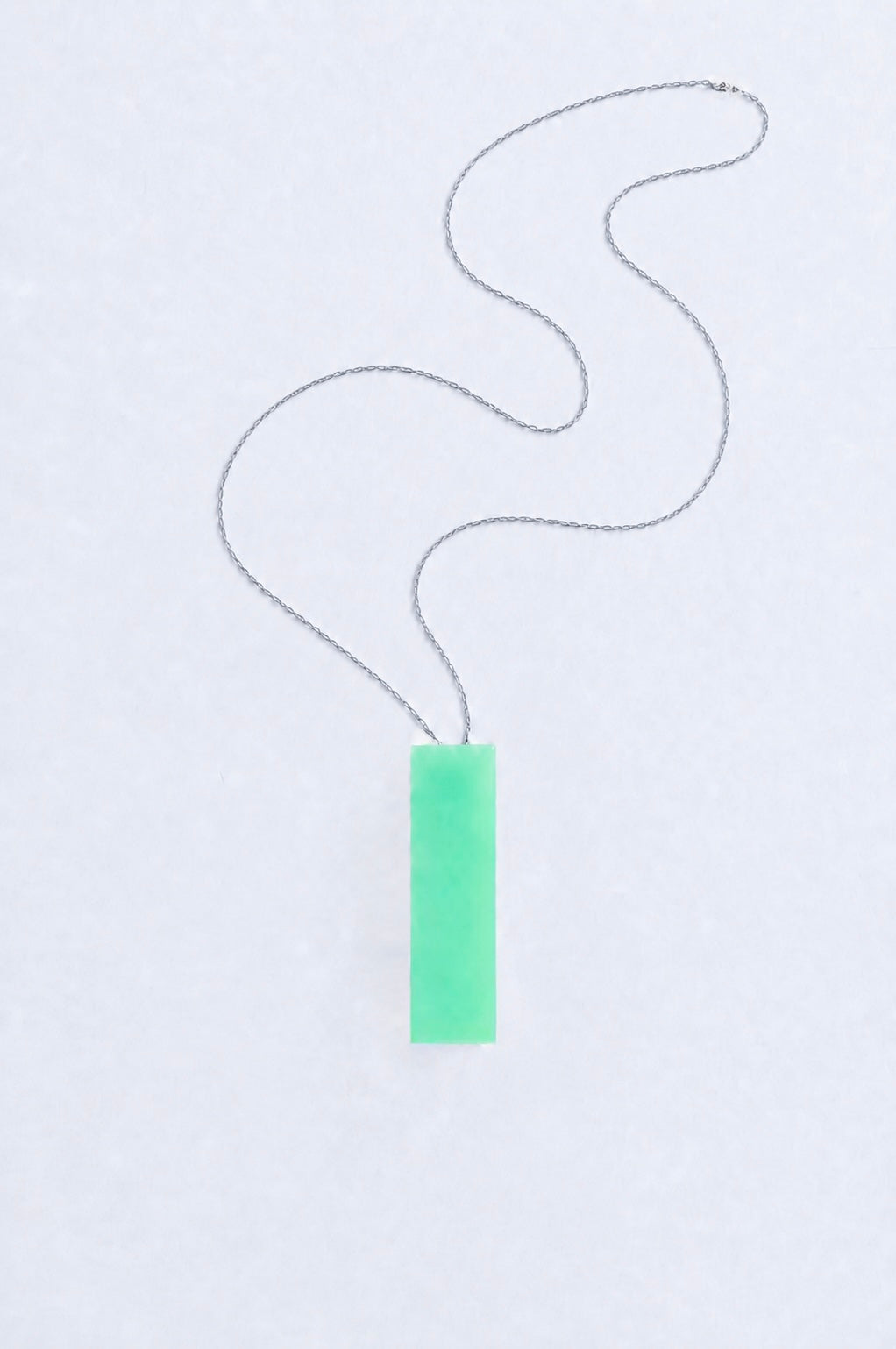 Rectangle Necklace – Lime Green