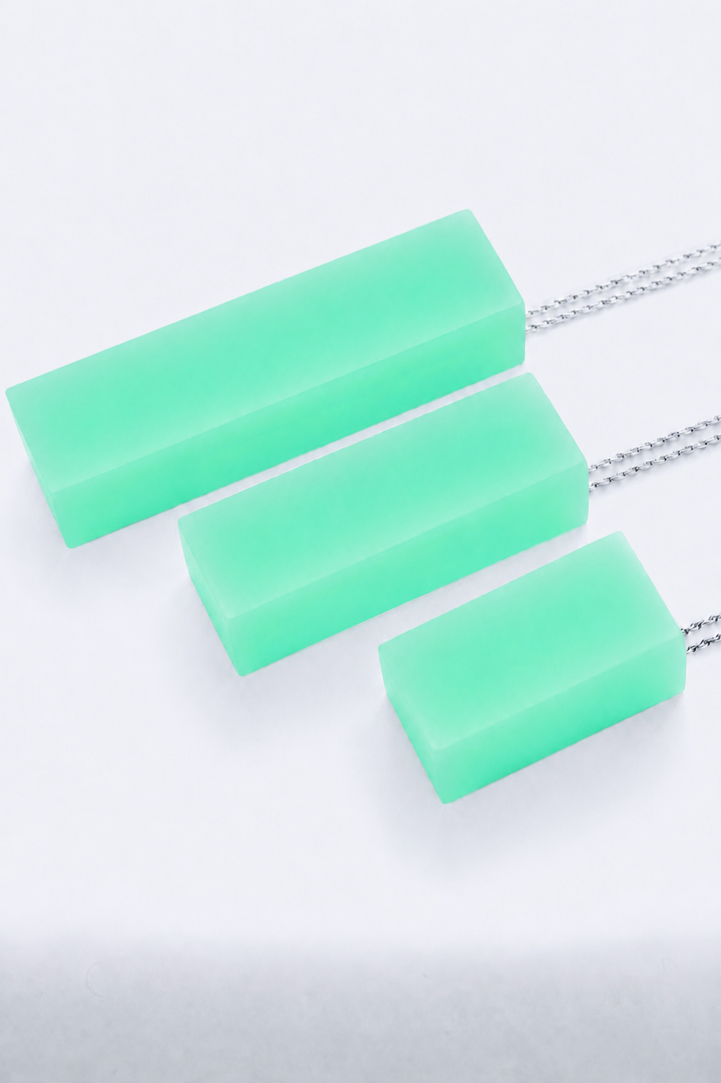 Rectangle Necklace – Lime Green